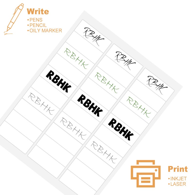 RBHK 1" x 2-5/8" Label Sticker Paper for Laser/Inkjet Printer, 8.5"Ã—11" Address Mailing Labels, Matte White, 30 per Page [500 Sheets, 15000 Labels] - Image 4
